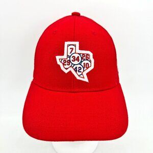 Texas Rangers Baseball MLB Trucker Hat Cap Red Snapback Mesh Back Retired #'s